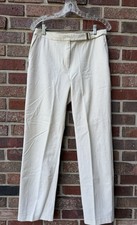 Lauren Ralph Lauren Womens Pants Straight Leg Off Ivory Toggle Mid Rise Sz8