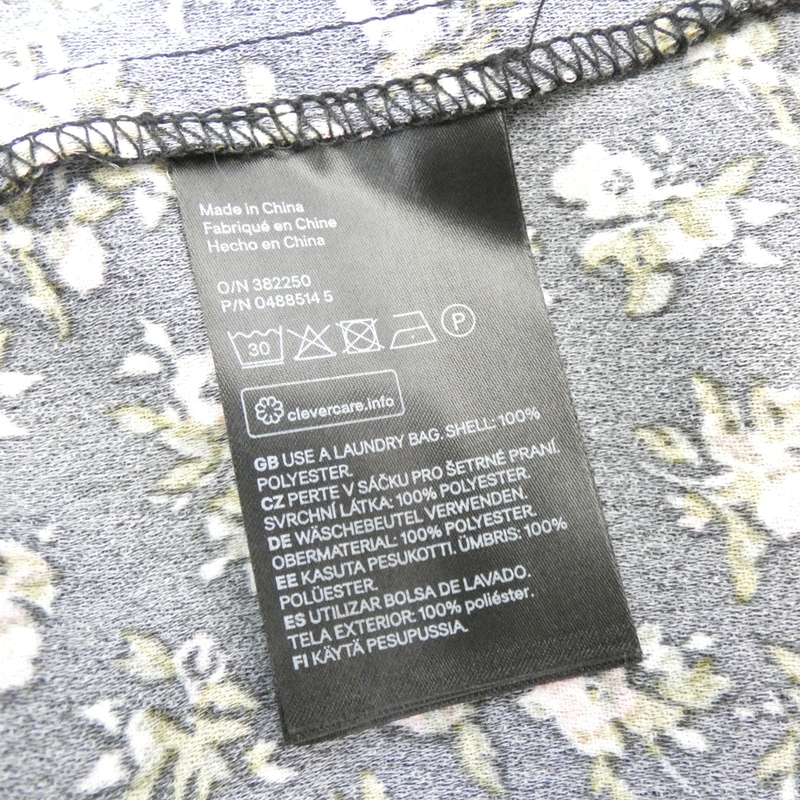 H&M Black Floral Midi Dress UK 10 90s Slip Style Lace V Neck Minimal thumbnail 5