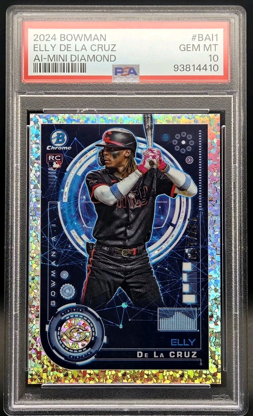 2024 Bowman Elly De La Cruz AI Mini Diamond Refractor PR:150 RC PSA 10 GEM