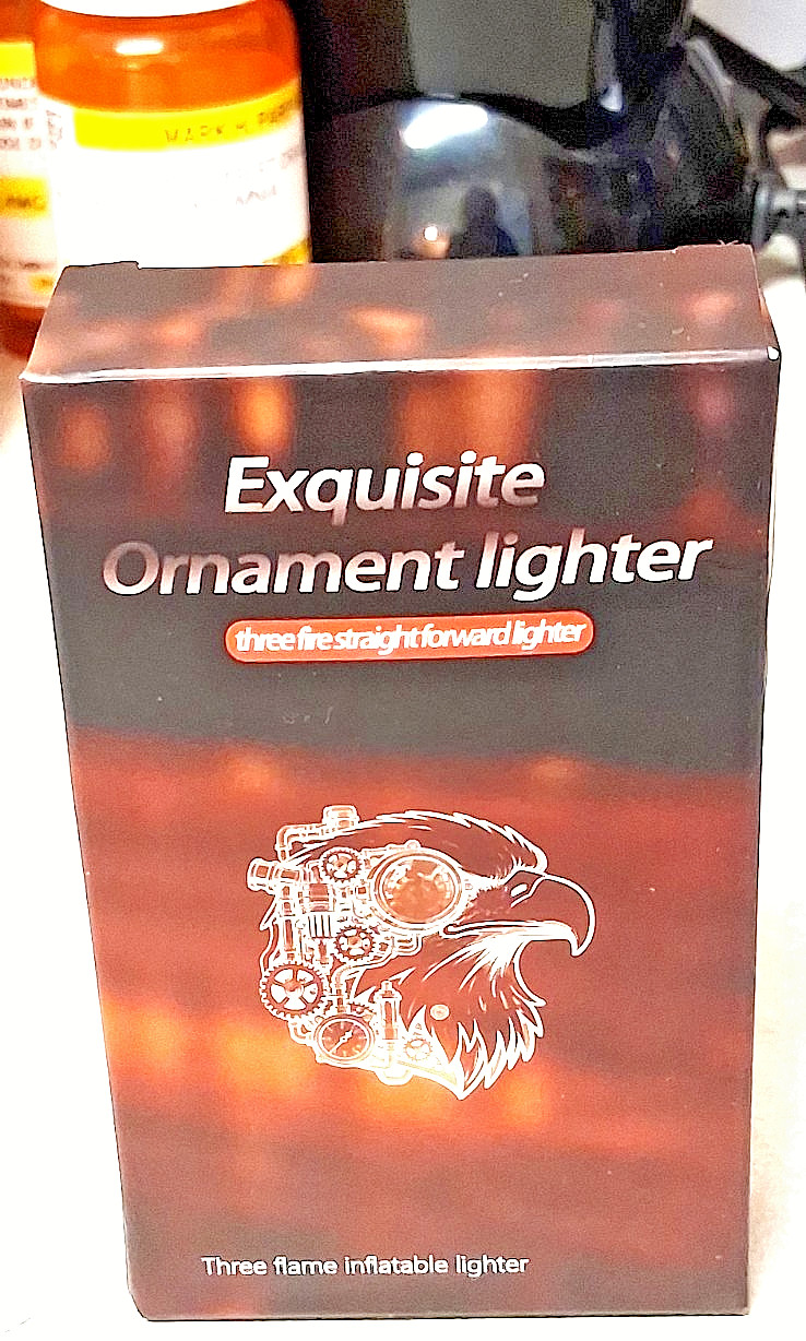 Eagle Head Windproof Straight Jet Lighter (Red)