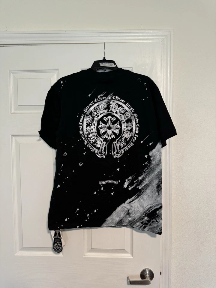 Camisa preta design branco Chrome Hearts tamanho G. - Imagem 2 de 2