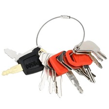 12 Heavy Equipment Keys, Machine Key Master Set for Cat Caterpillar John Deere