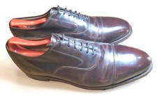 Johnston Murphy Melton Cap Toe Oxford Shoes Men 9 M Burgundy Leather 22-2985