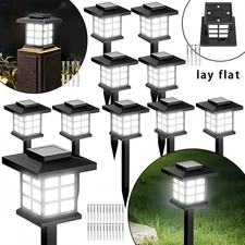 6/12pcs Solar Garden Lights Outdoor Waterproof Landscape LED Lights Pathway Yard