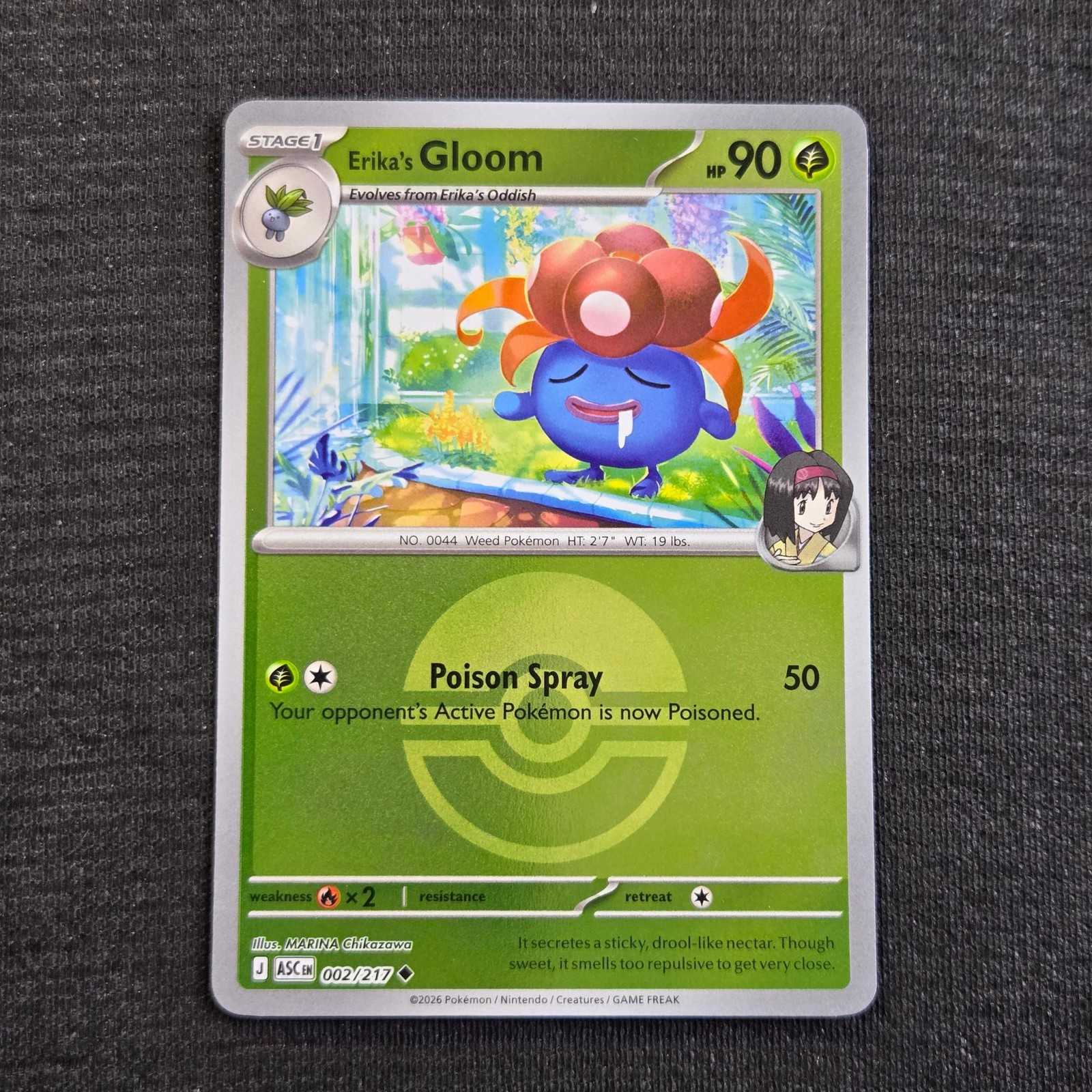 Pokemon ME: Ascended Heroes Erika's Gloom (Poke Ball)  Reverse Holo 2 NM