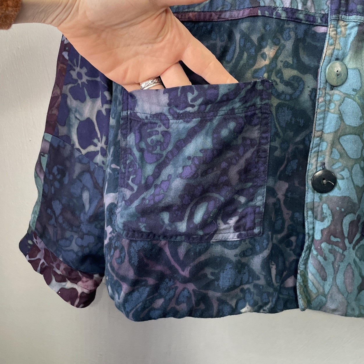 Winter Sun Reversible Jacket Size Medium Patchwor… - image 3