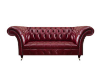 Wohnzimmer Roter Leder Chesterfield Zweisitzer Polstercouchen Edle MöBel