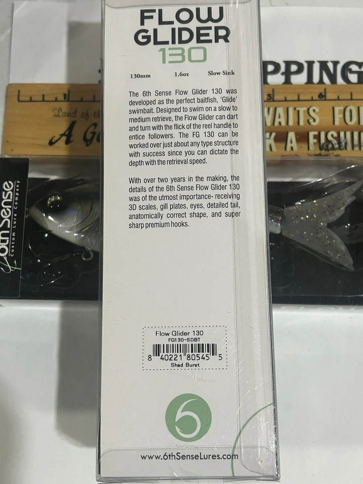 LOT OF 2 Flow Glider 130 Slow Sinking Shad SWIMBAIT FISHING LURE SHAD BURST - Image 3 of 4