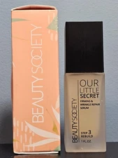 Beauty Society Our Little Secret Firming & Wrinkle Repair Serum 1 oz New in Box!