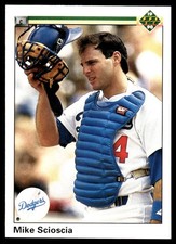 Mike Scioscia 1990 Upper Deck #298 Dodgers MLB READ FREE SHIPPING AutographDen