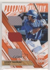 2019 Elite Extra Edition Triple Prospect Materials Orange /199 Leody Taveras nd3