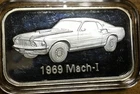 1969 Mach 1 FORD 1oz SILVER BAR SPORTCAR in CAPSULE