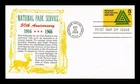 DR JIM STAMPS US COVER NATIONAL PARK SERVICE 50TH ANNIVERSARY FDC KHOL KRAFT
