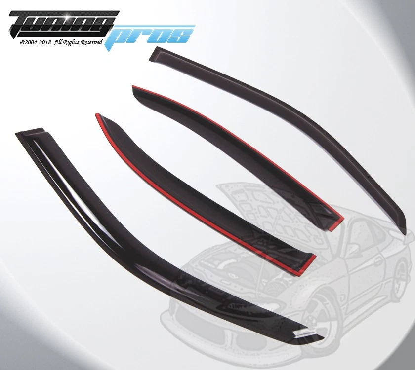 Para Mercedes-Benz E300 E320 E420 E430 1996-2002 conjunto de 4 peças de viseira protetora de chuva de janela - Imagem 3 de 3