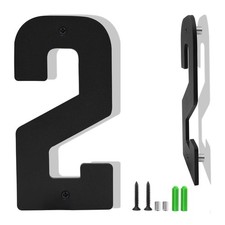 4 Inch Black Aluminum Floating House Address Numbers and Letters for Outside,...