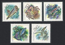 Fulmar Bird Crab Fish Seal Marine Animals 5v Russia 1993 MNH SG#6423-6427