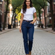 Vintage PS Gitano Jeans Womens Sz 16 Tapered Leg High Rise Blue Denim Preppy Y2K