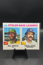 1977 Topps - League Leaders Davey Lopes, Billy North #4