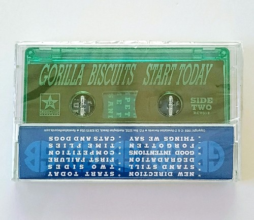 Gorilla Biscuits Start Today Cassette Green Tinted Clear Ltd Edition Sealed NEW - Picture 2 of 7