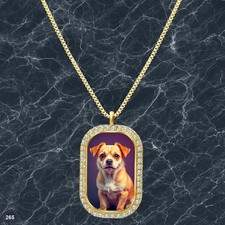 Stunning Cute Dog Puppy Pendant Necklace Image Design Charm Gold Tone Epic