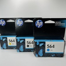 HP GENUINE 564 BLACK COLOR INK IN RETAIL BOXES PHOTOSMART 3-PACK Expired