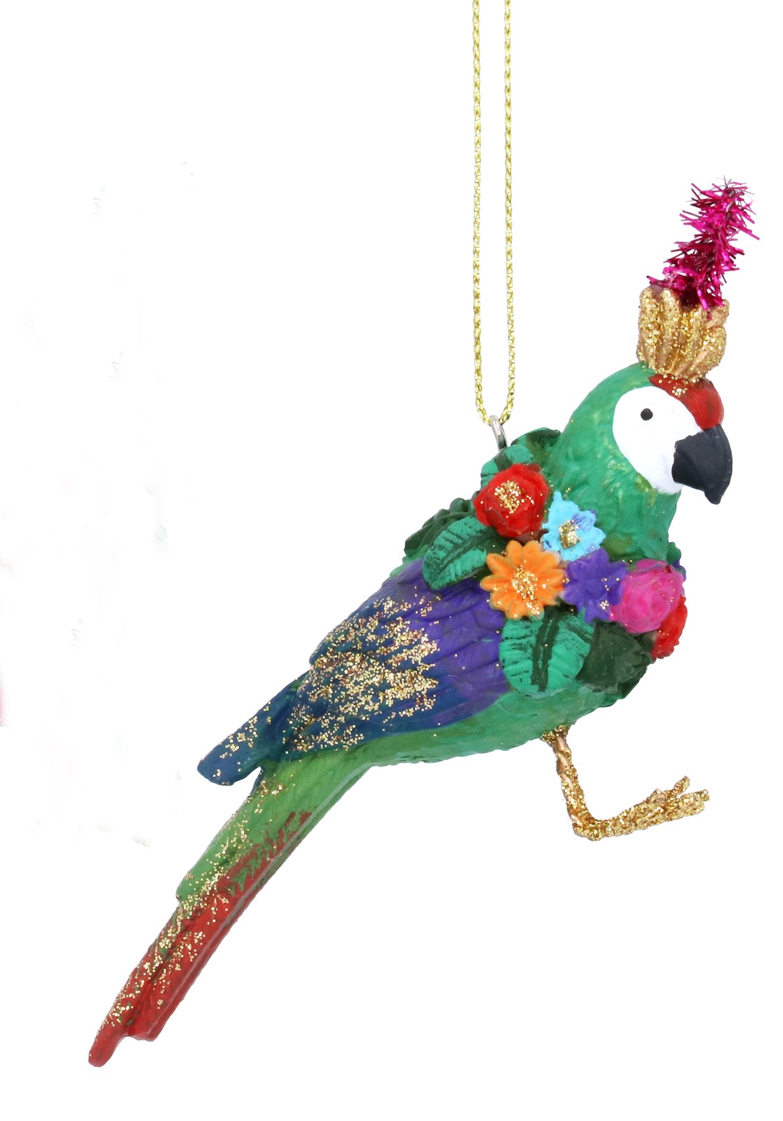 Christmas Tree Parrot Decoration Jungle Carnival Hanging Ornament Gisela Graham