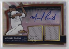 2011 Topps Finest Refractor Rookie Dual Relics /499 Michael Pineda #86 Auto 1o2