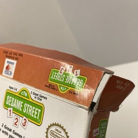 Sesame Street 123 Nintendo NES UNTESTED Game Complete box + manual insert clean