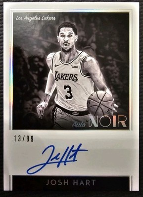 JOSH HART 2018-19 Panini Noir Basketball On Card Auto 13/99 Los Angeles Lakers 