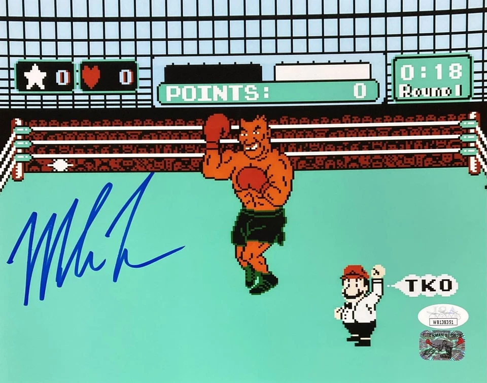 Mike Tyson Signed 8x10 Boxing Punch Out Photo JSA ITP - Image 3 of 3