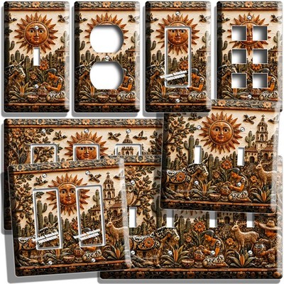 TONALÁ HACIENDA MEXICAN FOLK ART STYLE LIGHT SWITCH OUTLET WALL PLATE LATIN SOL