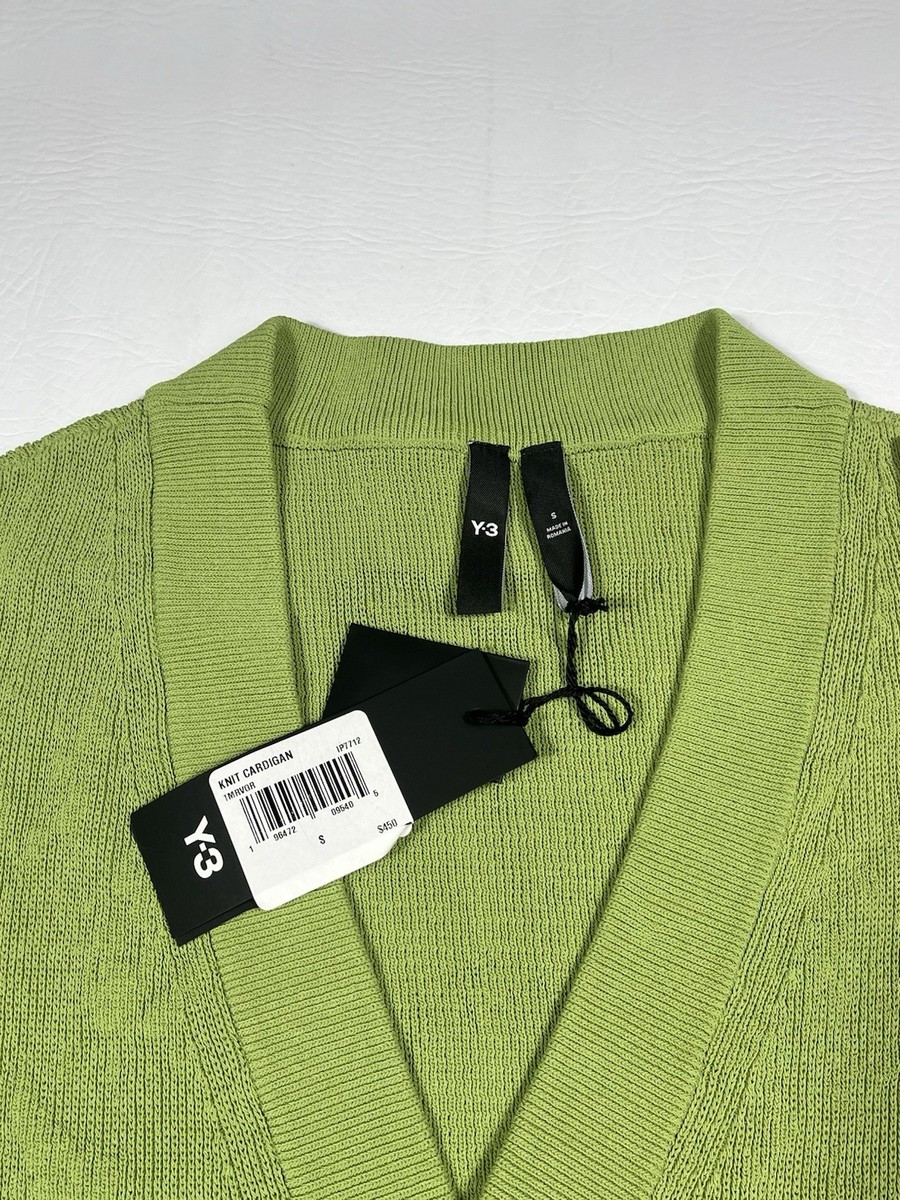 Y-3 Yohji Yamamoto Adidas Green Oversized Knit Cardigan Small | eBay