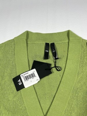 Y-3 Yohji Yamamoto Adidas Green Oversized Knit Cardigan Small | eBay