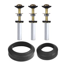 Toilet Tank to Bowl Gasket Kit with 3 Sets of 304 Stainless Steel Bolts, Incl...