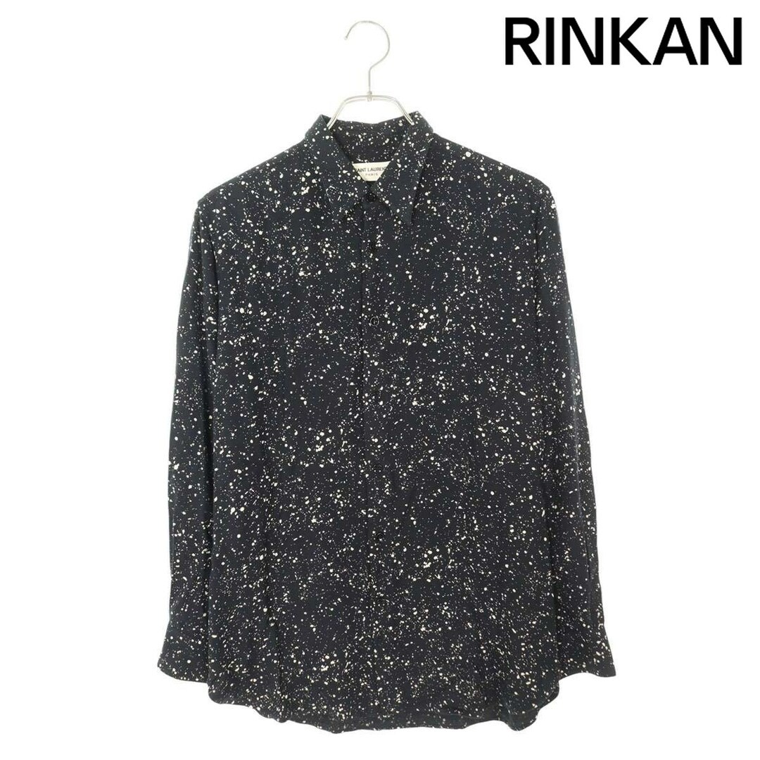 Saint Laurent Paris 15AW 395200 Y891J Splatter Rayon camicia manica lunga uomo usata