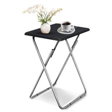 Folding TV Tray Table with Sturdy MDF Top, 15 x 18. 9 x 26 in, Easy Assembly