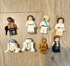 LEGO Star Wars Minifigure Lot Luke Skywalker Leia Han Solo R2-D2 C-3PO 75259