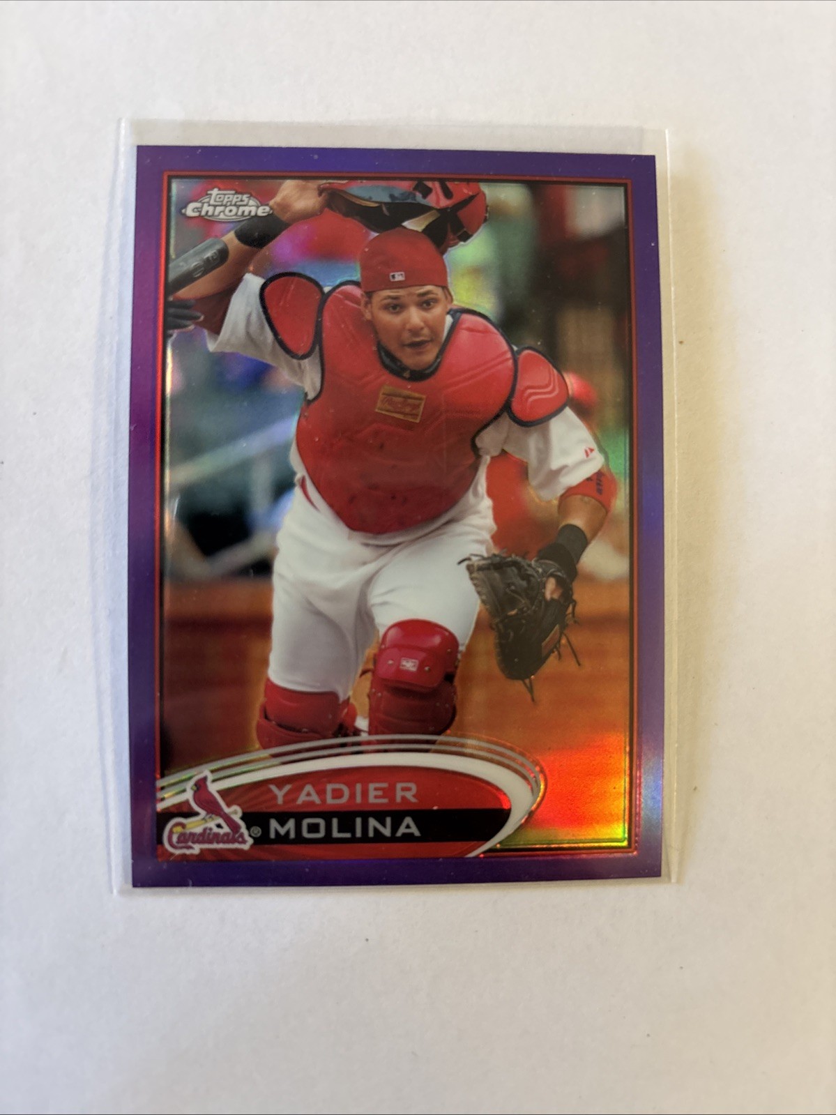 2012 Topps Chrome - Yadier Molina #97 Purple Refractor
