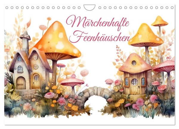 "Calendar 2027 · US Version · Fairytale Fairy Houses (Wall Calendar 2027 12\" × 8\""-image
