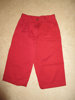 CAPRI / CROP PANTS - LL Bean - Brick Red - Sz 8 Tall
