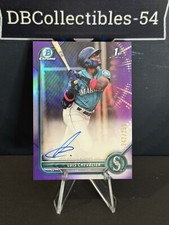 2022 Bowman Chrome Luis Chevalier 1st Purple Auto 247/250 Seattle Mariners 