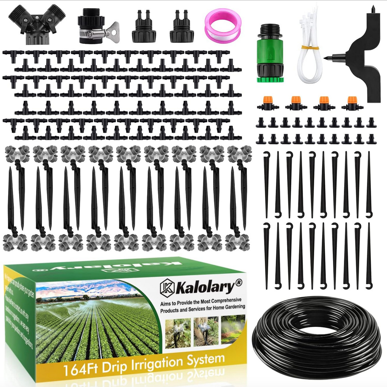 164 ft sistema de riego por goteo automático Aspersores para cepado kit de jardín