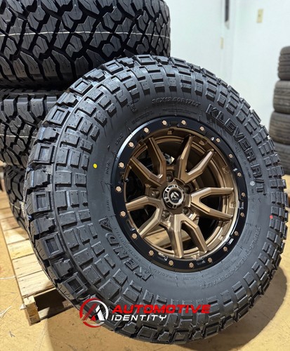 17x9 Fuel Rebel D681 Bronze Wheels 35" Kenda RT Tires 6X5.5 Ford Bronco Full Sz - Picture 3 of 4