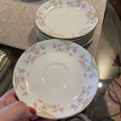 6 VINTAGE HARMONY HOUSE CHINA ENCHANTMENT#3538 Saucer Replacement