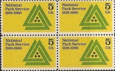 US 1314 National Park Service 5c block 4 MNH 1966