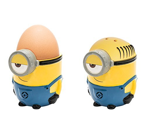 WMF Minions Eierbecher-Set – 4-teilig Mit Löffel, Salz- & Pfefferstreuer