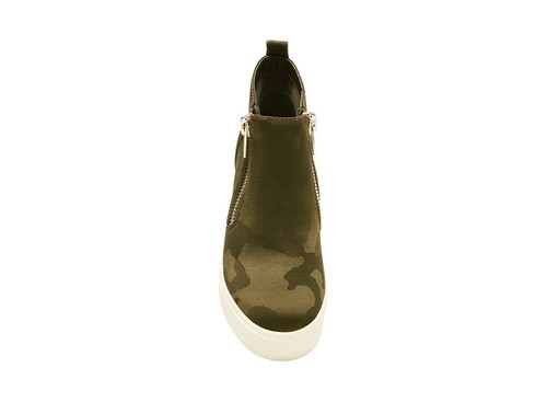 Steve Madden Women's Wedgie Camouflage Platform Wedge Sneakers Ankle Boot Bootie - 第 3/5 張圖片