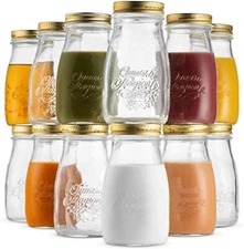 Bormioli Rocco Quattro Stagioni Set Of 12 Glass Canning Mason Jars 6.75 Oz
