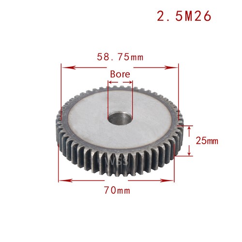 Mod 2.5 Stirnrad & Zahnstangen 10 - 120 Zähne 45# Kohlenstoffstahl Getriebe Gear - Bild 29 von 87