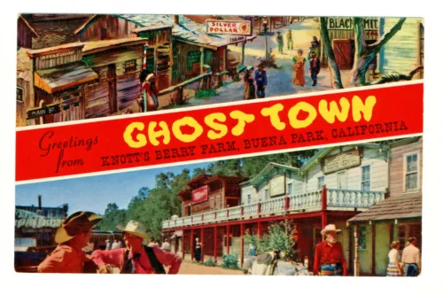 Postcard Knott's Berry Farm Ghost Town Main Street View California. D3